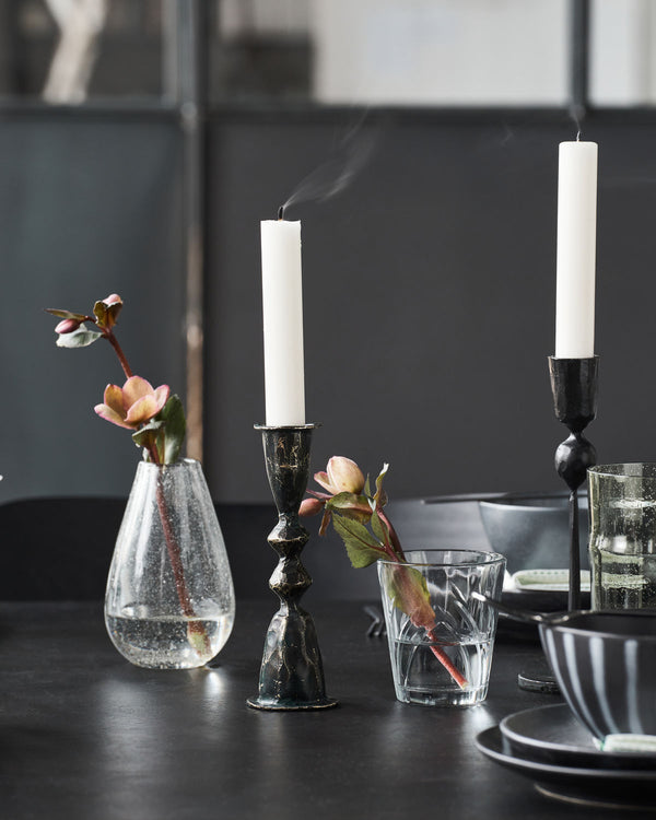 Mero Black Candle Stand