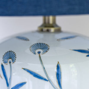 Lamp Birds In Foliage With Blue Shade