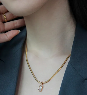 Gold Jewel Pendant Necklace