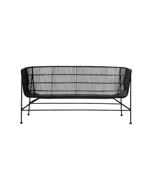 Black Weaved Rattan Daybed / Sofa