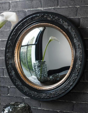 Langford Black and gold Porthole Mirror