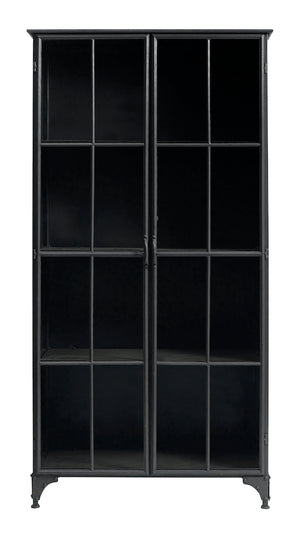 Black Industrial Iron Cabinet