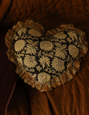 Botanical Heart Pillow - Pre order one week lead time