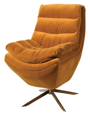 Mustard Velvet Swivel Chair