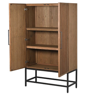 Oak Strips Storage Cabinet