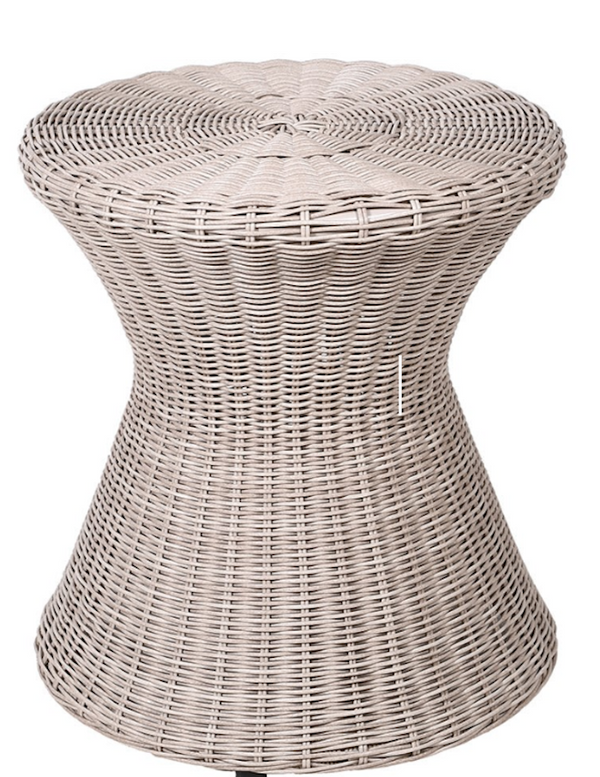 Hand Woven Wicker Stool or Side Table