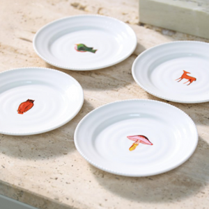 Set Of Four Autumn Themed Side Plate
