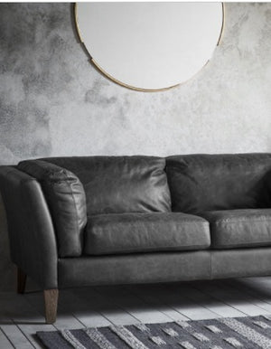 Enfield Super Soft Black Leather Sofa