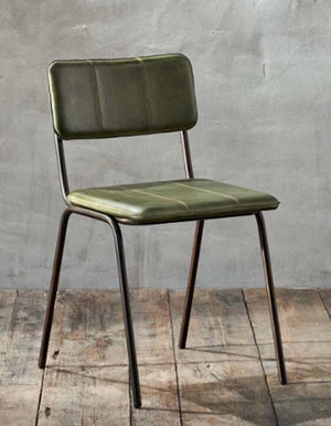 Refectory Leather Chair in Rich Green Pre order late August.