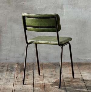 Refectory Leather Chair in Rich Green Pre order late August.