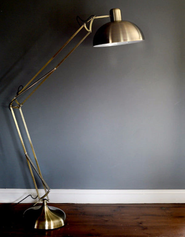 Brushed Gold Angled Floor Lamp