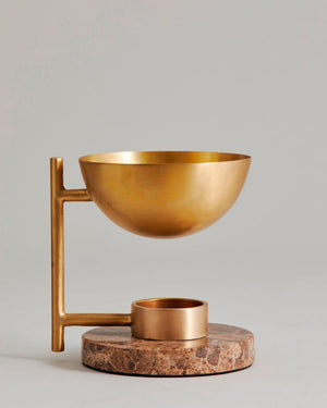 Marble and Brass Oil Burner