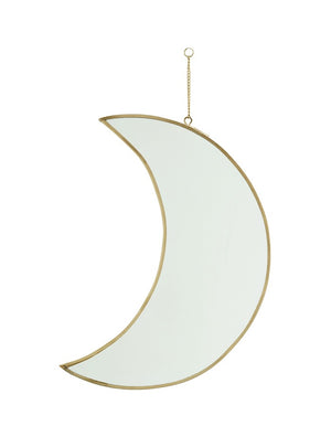 Antique Brass Moon Mirror
