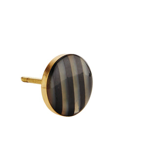 Black and brown Striped Horn Doorknob