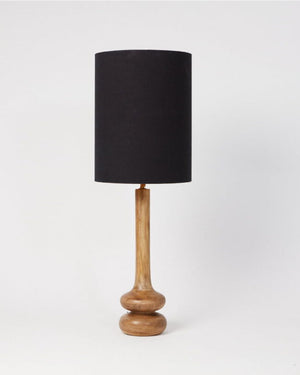 Natural Wood and Linen Table Lamp