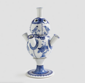 Anouk Porcelain Blue And White Tulip Vase
