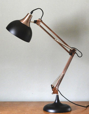 Copper And Black Desk Lamp