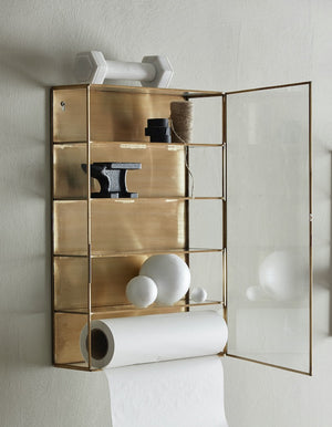 Golden Shelved Wal Cabinet In A Choice Of Sizes - PRE ORDER LATE MARCH