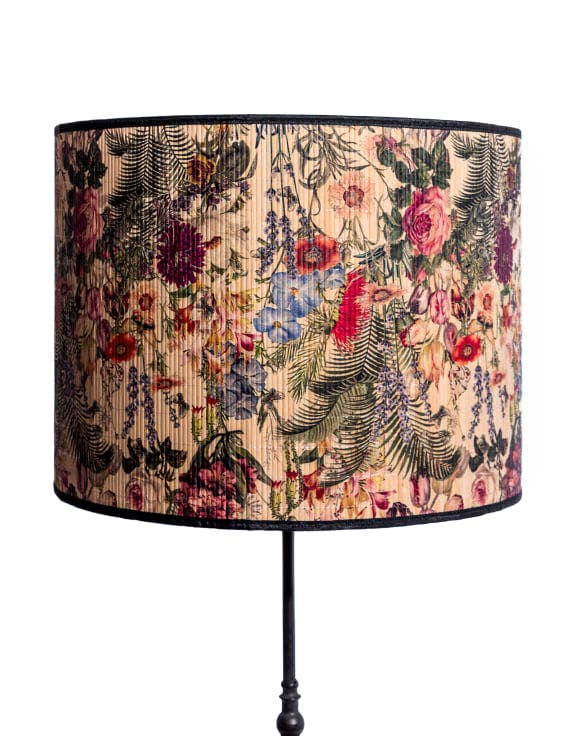 Multi Floral Bamboo Pendant Shade 55cm