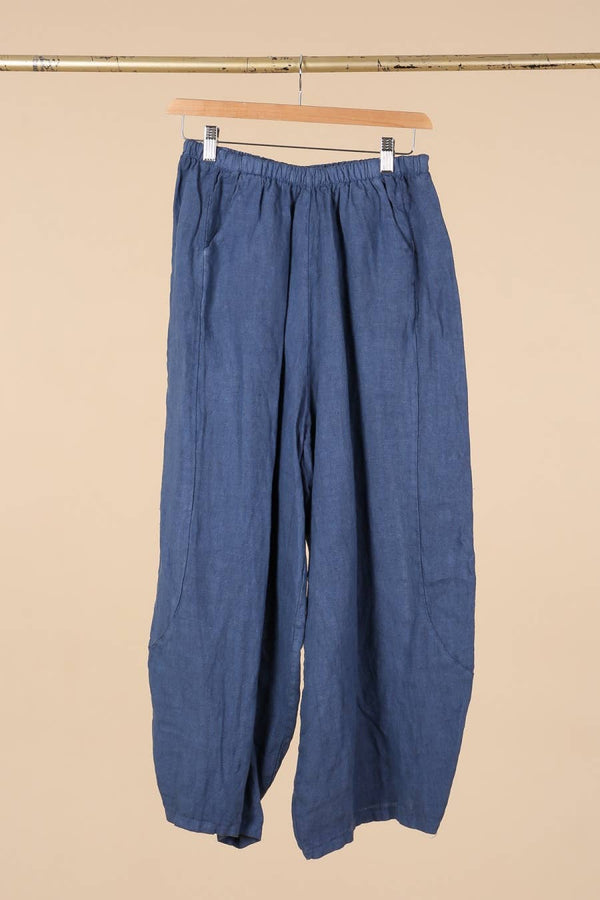 Linen pants 669057 100% LINEN: Jean Demin