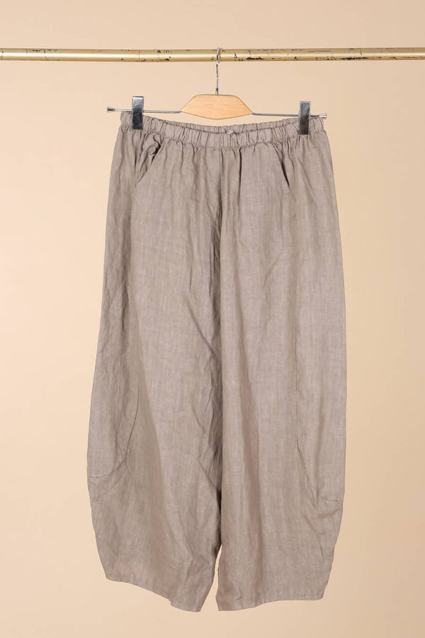Linen pants 669057 100% LINEN: Mole