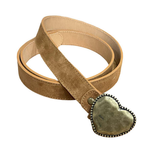 ITALIAN LEATHER BELT 028: Camel / M