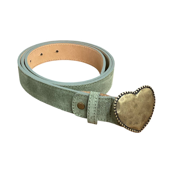 ITALIAN LEATHER BELT 028: Unripe / M