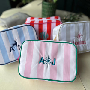 Candy stripe wash bag