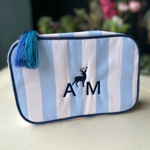 Candy stripe wash bag