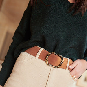 Tan suede belt