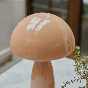 Close up of the top of the Blush domed table lamp 