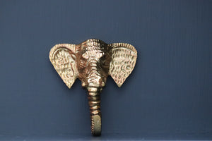 Antique Gold Elephant Head Coat Hook