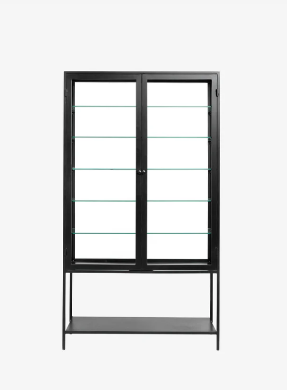 Mondo Black Glass Double Cabinet