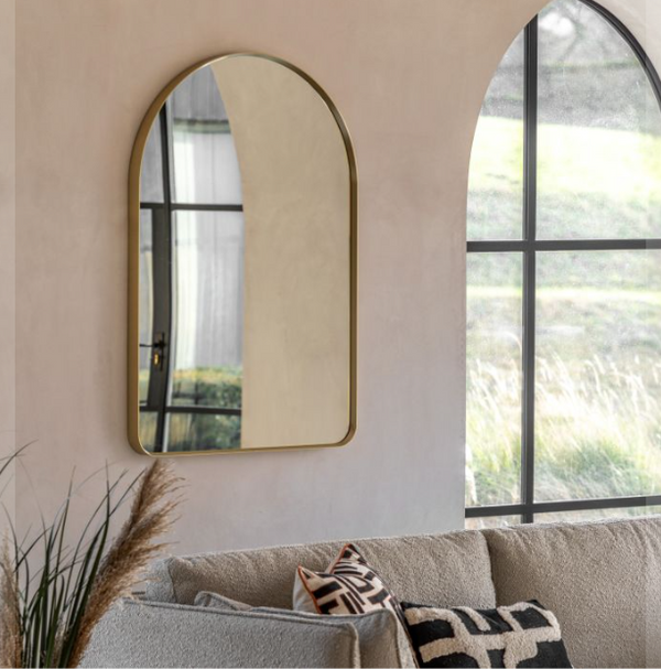 Gold Rim Arch Mirror