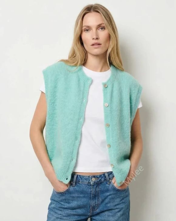 Sleeveless Alpaca Knit Vest in Various Colours