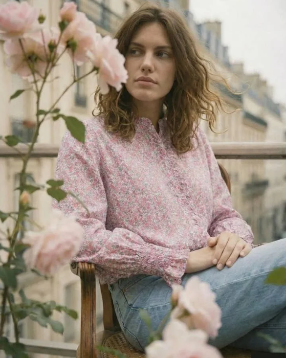 Floral Ruffle Blouse