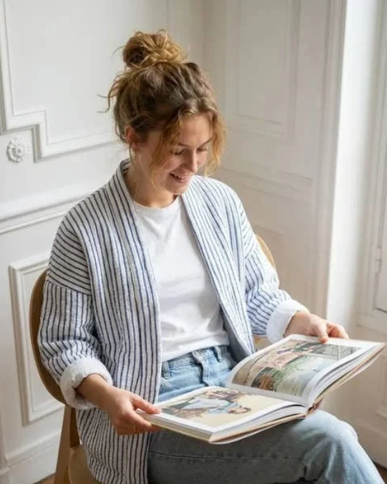 Stripe Cotton Quilted Jacket in Various Colours