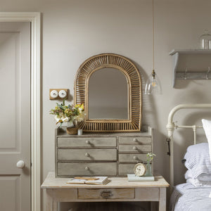 Cane Oval Mirror