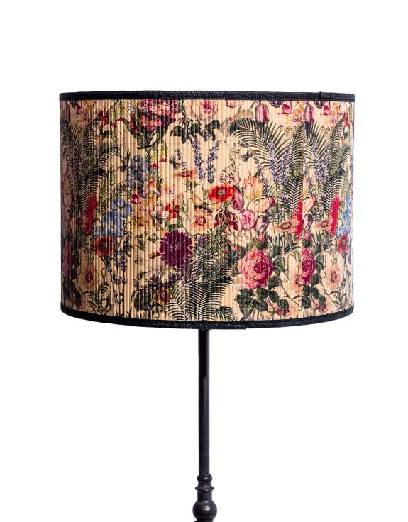 Multi Floral Bamboo Pendant Shade 40cm