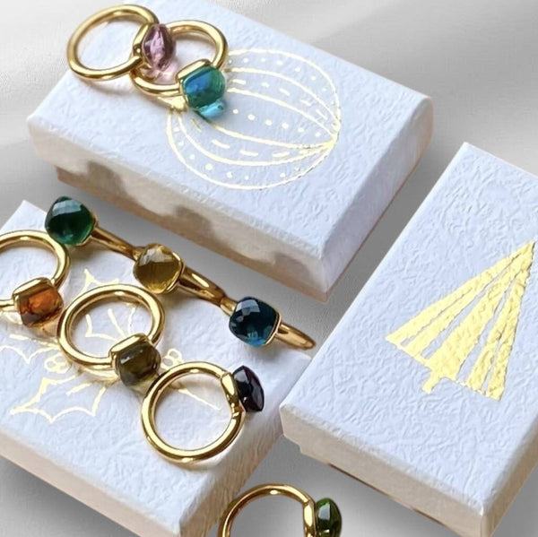 Birth Stone Ring In A Gift Box