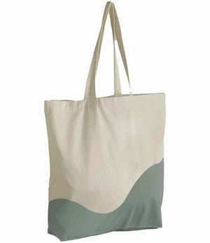 Personalised Organic Cotton Wave Tote Bag