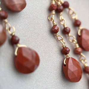 Red Jasper Drop Earrings