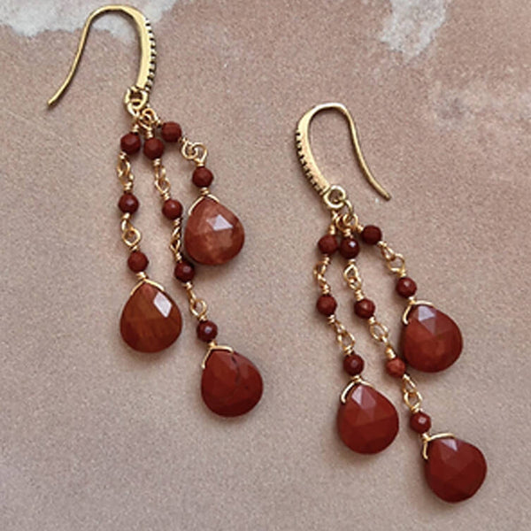 Red Jasper Drop Earrings