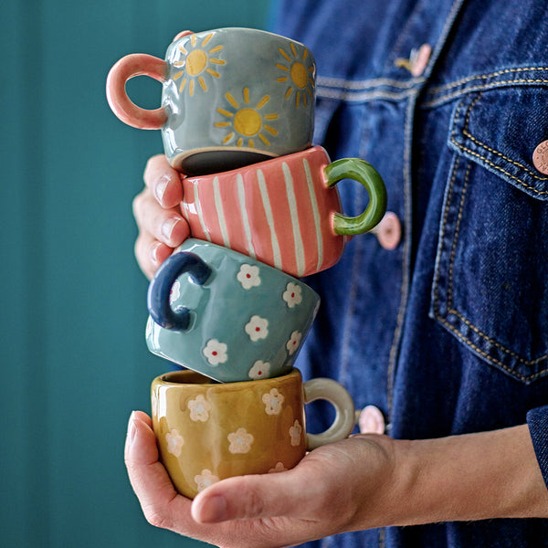 Spring Stoneware Mugs