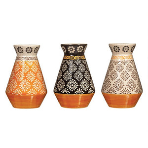 Set Of Three Global Craft Mini Vases