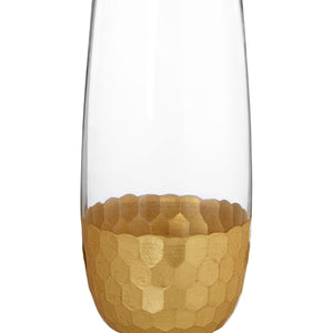 Gold Honeycomb Highball Glass