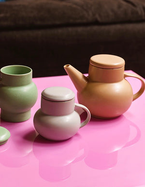 Pastel Bubble Tea Pot & Mugs