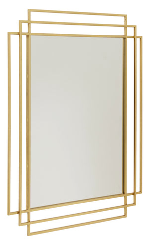 Golden Square Tiered Mirror