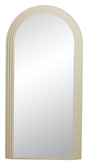 Elegant Arched  Metal Mirror In Stone colour