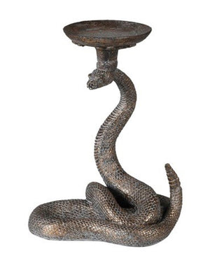 Distressed Snake Candle Holder